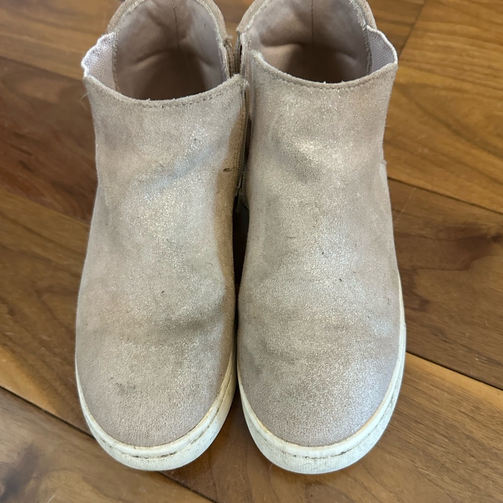 Slip-On Suede Platform Sneakers - Blush with sparkles
